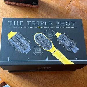 Drybar Triple Shot Yellow and Black Blow-Dryer Brush Set